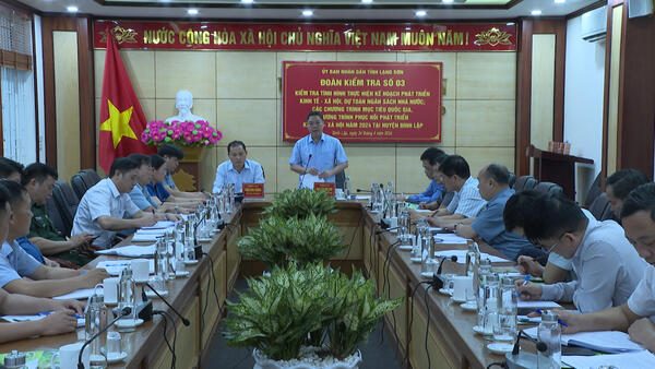 Lãnh đạo UBND tỉnh kiểm tra tình hình triển khai kế hoạch phát triển kinh tế - xã hội tại huyện Đình Lập