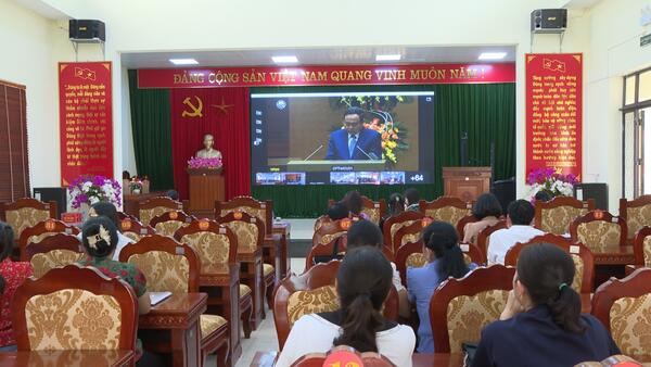 Xã Đình Lập dự Hội nghị trực tuyến toàn quốc tổng kết công tác bầu cử đại biểu Quốc hội và đại biểu HĐND các cấp