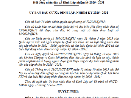 Bầu cử Quốc hội và HĐND các cấp nhiệm kỳ 2026 – 2030