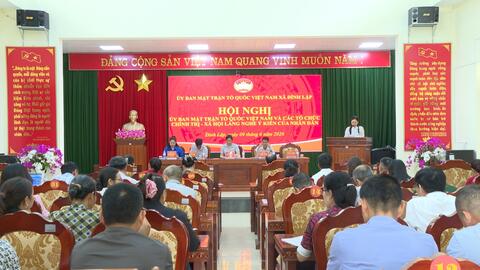 Uỷ ban MTTQ Việt Nam xã Đình Lập tổ chức hội nghị lắng nghe ý kiến của Nhân dân