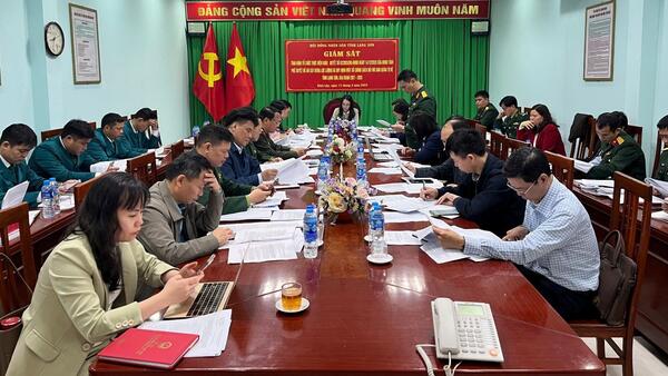 Ban Pháp chế HĐND tỉnh giám sát việc thực hiện quy định liên quan đến dân quân tự vệ