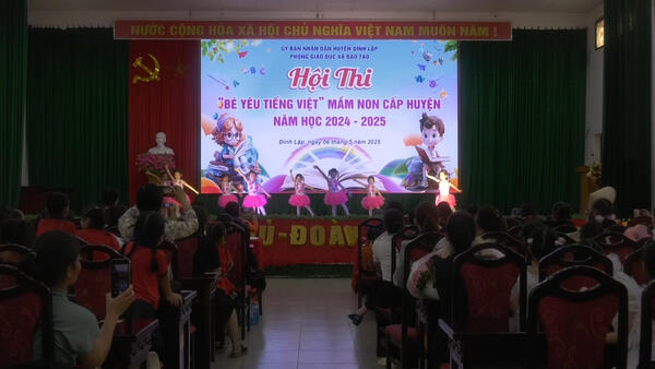 Hội thi “Bé yêu tiếng Việt” cấp huyện năm học 2024 - 2025