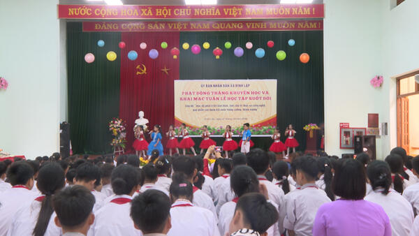 Xã Đình Lập phát động Tháng khuyến học và khai mạc “Tuần lễ hưởng ứng học tập suốt đời” năm 2025