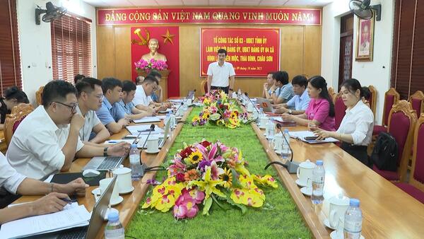 Uỷ ban Kiểm tra tỉnh uỷ làm việc với Đảng uỷ, Uỷ ban Kiểm tra Đảng uỷ 04 xã Đình Lập, Kiên Mộc, Thái Bình, Châu Sơn