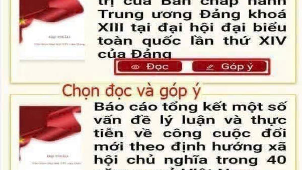 Hướng dẫn đóng góp ý kiến dự thảo các Văn kiện Đại hội XIV của Đảng trên Ứng dụng VNeID