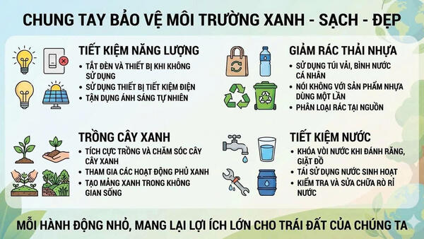 CHUNG TAY BẢO VỆ MÔI TRƯỜNG XANH – SẠCH – ĐẸP