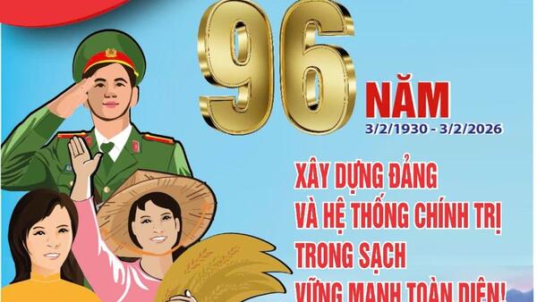 KỶ NIỆM 96 NĂM NGÀY THÀNH LẬP ĐẢNG CỘNG SẢN VIỆT NAM (03/02/1930-03/02/2026)