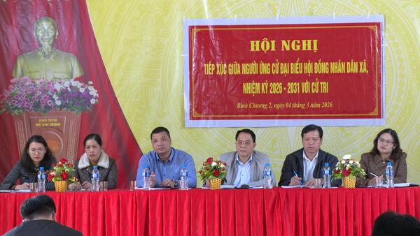 Hội nghị tiếp xúc giữa người ứng cử đại biểu HĐND xã Đình Lập nhiệm kỳ 2026 – 2031 với cử tri thôn Bình Chương 2