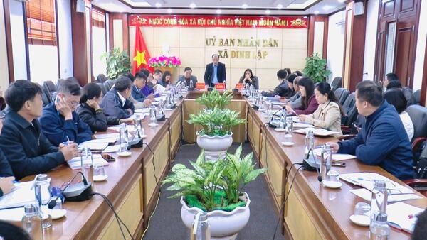 Đình Lập họp quán triệt triển khai công tác bầu cử đại biểu Quốc hội khóa XVI và bầu cử đại biểu HĐND các cấp nhiệm kỳ 2026 - 2031