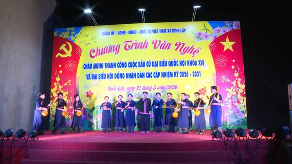 Chương trình văn nghệ chào mừng thành công cuộc bầu cử đại biểu Quốc hội khóa XVI và đại biểu HĐND các cấp, nhiệm kỳ 2026–2031
