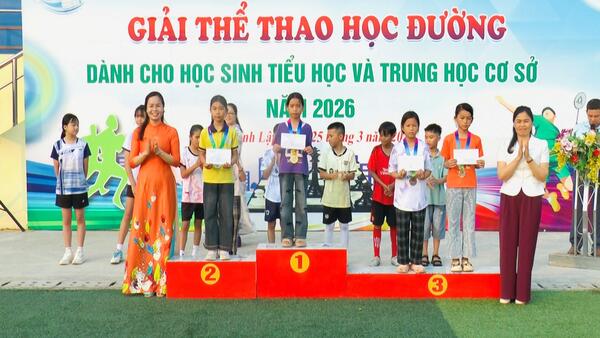 Đình Lập Bế mạc Giải thể thao học đường dành cho học sinh Tiểu học và Trung học cơ sở năm 2026