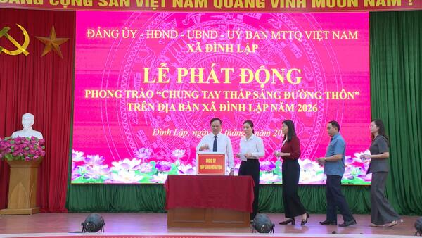 Xã Đình Lập phát động phong trào “Chung tay thắp sáng đường thôn”