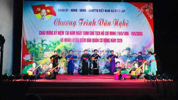 Chương trình văn nghệ chào mừng kỷ niệm 136 năm ngày sinh Chủ tịch Hồ Chí Minh 19/5/1890-19/5/2026 và Huấn luyện điểm Dân quân cơ động năm 2026