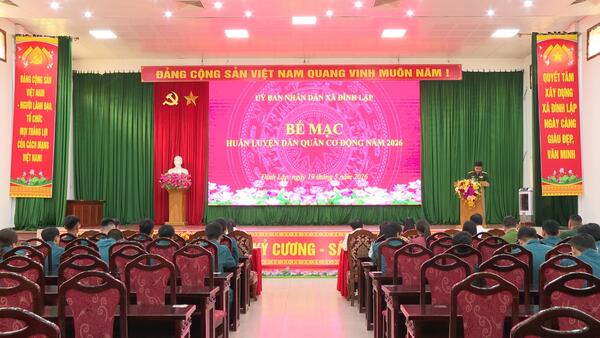 Bế mạc huấn luyện dân quân cơ động năm 2026