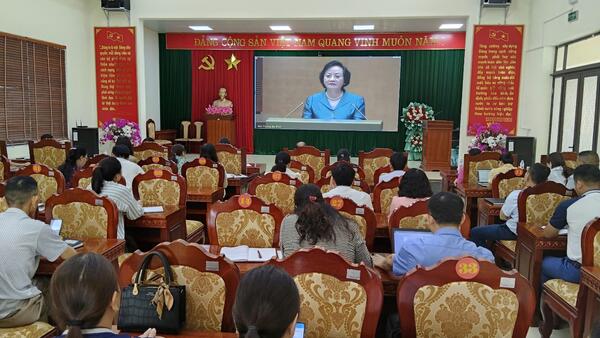 XÃ ĐÌNH LẬP DỰ HỘI NGHỊ TRỰC TUYẾN TOÀN QUỐC SƠ KẾT 1 NĂM VẬN HÀNH MÔ HÌNH TỔ CHỨC TỔNG THỂ CỦA HỆ THỐNG CHÍNH TRỊ, MÔ HÌNH CHÍNH QUYỀN 3 CẤP